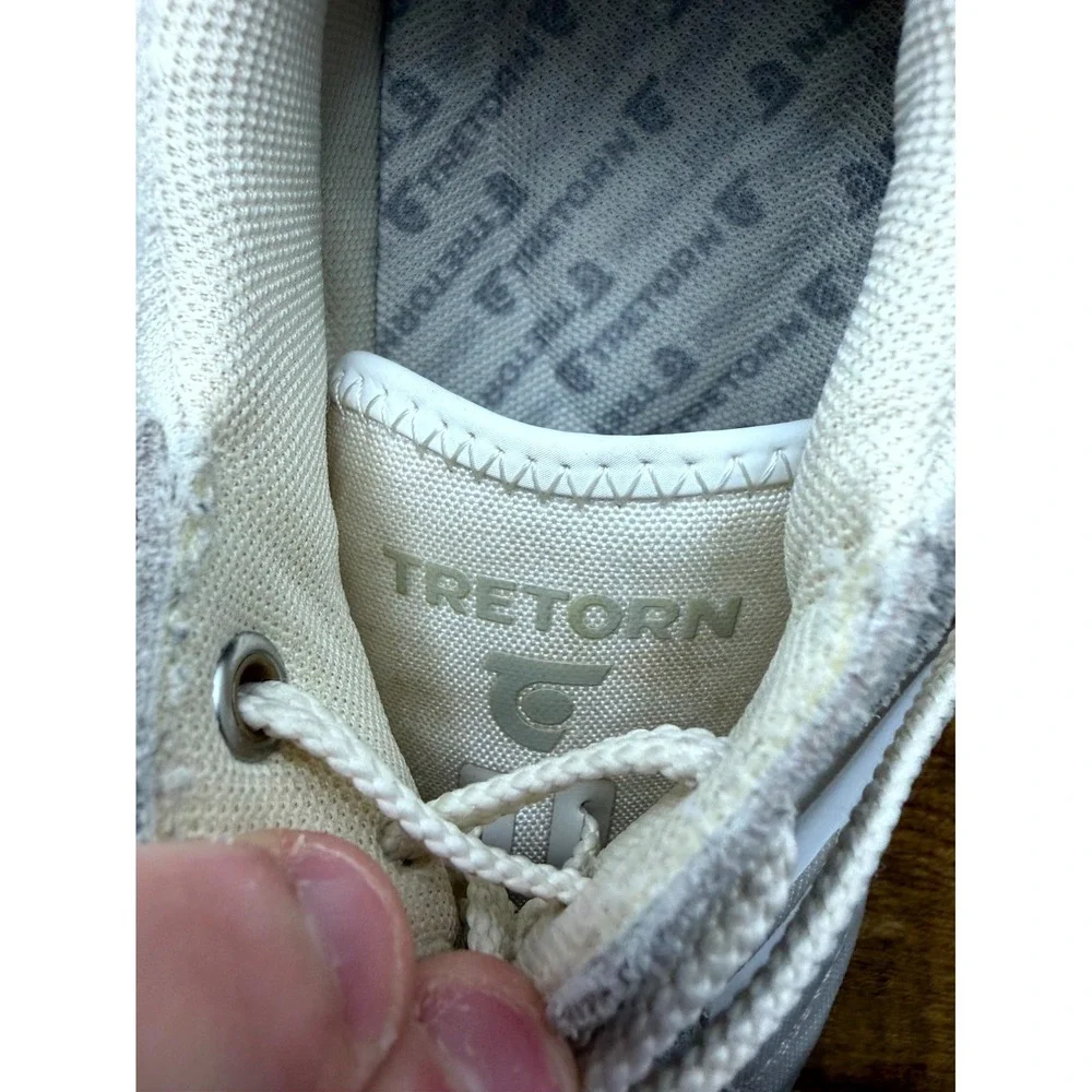 Tretorn‎ Volley Womens 10 M Sneaker White Taupe Leather Low Top Lace Up Shoes